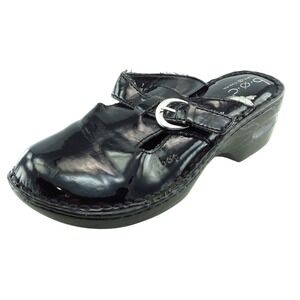 Born Concept Womens Mules Size 7 Black Synthetic Buckle Slip On Comfort Shoe‎